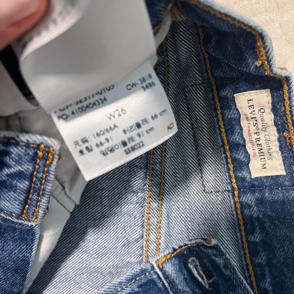 Levi’s 501 dark blue Jean shorts. - Picture 2 of 4